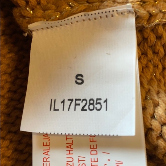 Somedays‎ Lovin gold metallic sweater dress small NWT - Picture 11 of 13